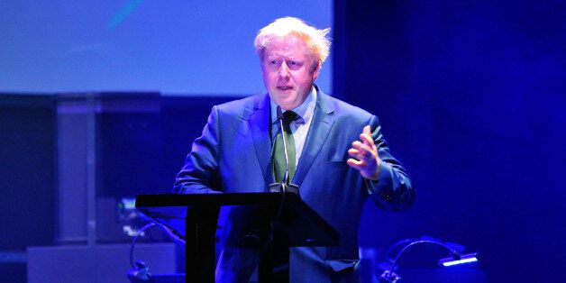 LONDON, ENGLAND - JUNE 11: Mayor of London Boris Johnson gives a speech as he attends the inaugural London Music Awards which took place at The Roundhouse on June 11, 2014 in London, England. (Photo by Gareth Cattermole/Getty Images for London Music Awards)