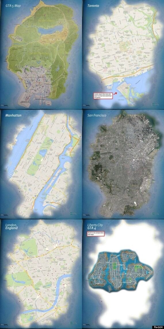 GTA 5 Map Size Compared to Real Life Cities Across the World! (GTA