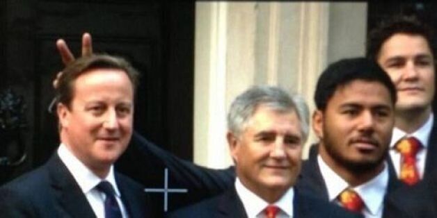 Manu Tuilagi has apologised for playing a prank on Prime Minister David Cameron