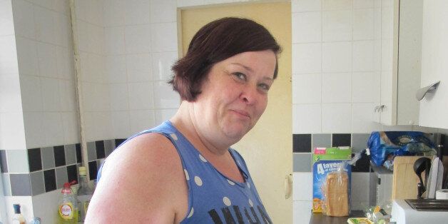 Deirdre Kelly, known as White Dee in the Channel 4 series Benefits Street, at her home in James Turner Street, Winson Green in Birmingham and who claims to have been offered a musical career as a rapper.