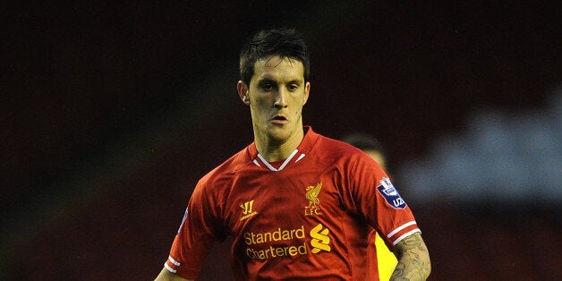 LIVERPOOL, ENGLAND - SEPTEMBER 17: Luis Alberto of Liverpool U21 in action during the Barclays U21s Premier League match between Liverpool U21 and Sunderland U21 at Anfield on September 17, 2013 in Liverpool, England. (Photo by Chris BrunskillGetty Images)