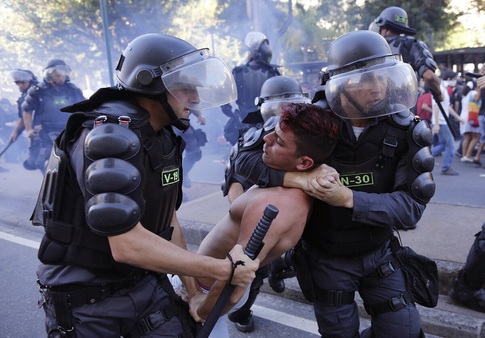 APTOPIX Brazil Soccer WCup Protest