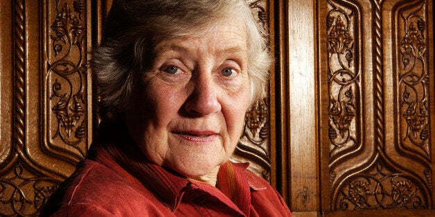 LONDON - JULY: The Right Honourable Shirley Williams, Baroness Williams of Crosby poses while in the Palace of Westminster, London during July 2004. (Photo by Cambridge Jones/Getty Images)