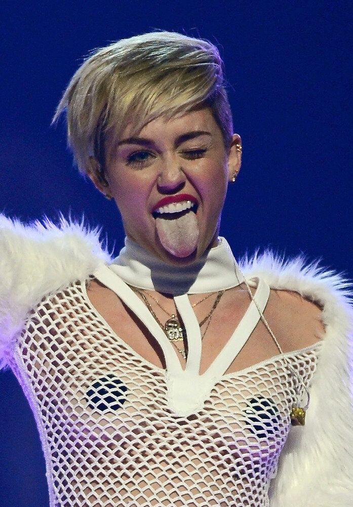 The evolution of Miley Cyrus's tongue
