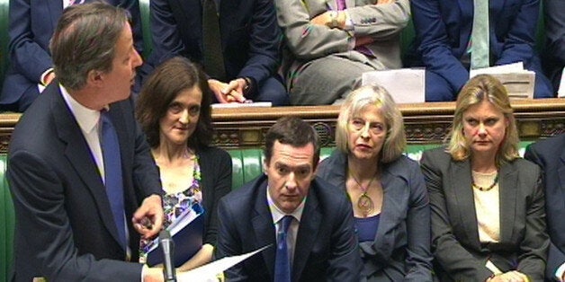 Prime Minister David Cameron speaks during Prime Minister's Questions in the House of Commons, London.