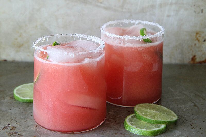 Salted Watermelon Margaritas
