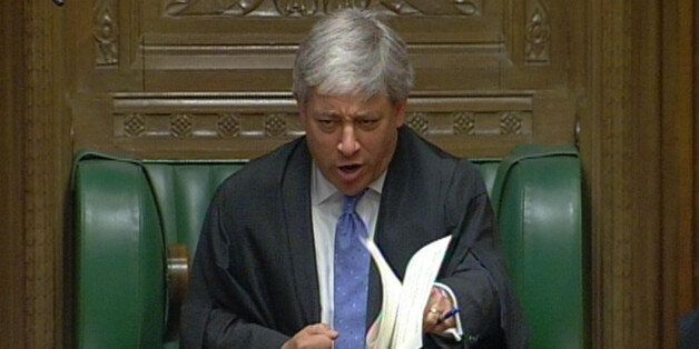 Speaker John Bercow during Prime Minister's Questions in the House of Commons, London.