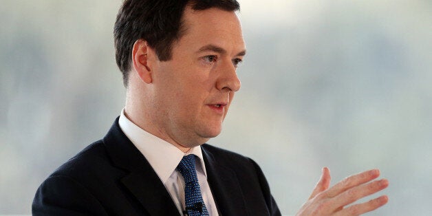 Chancellor of the Exchequer George Osborne, gives a speech in Edinburgh, Scotland, about the forthcoming independence referendum.