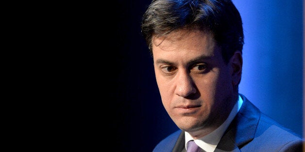 Labour leader Ed Miliband takes part in a question and answer session during the the annual Hugo Young lecture at Kings Place, London.