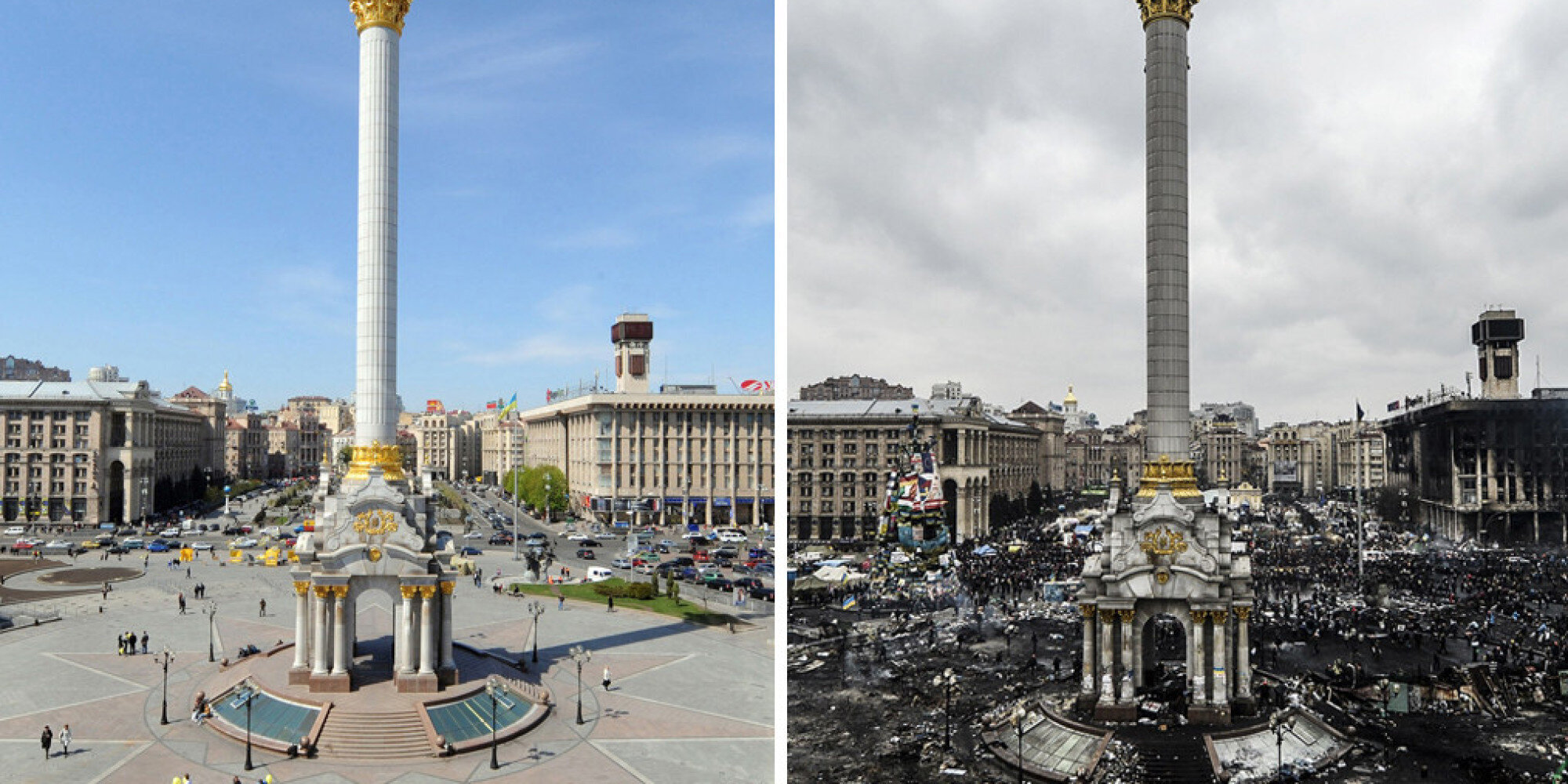 Incredible Before And After Pictures Of Kiev S Devastated Independence   5d023b912500006813e41bb6 