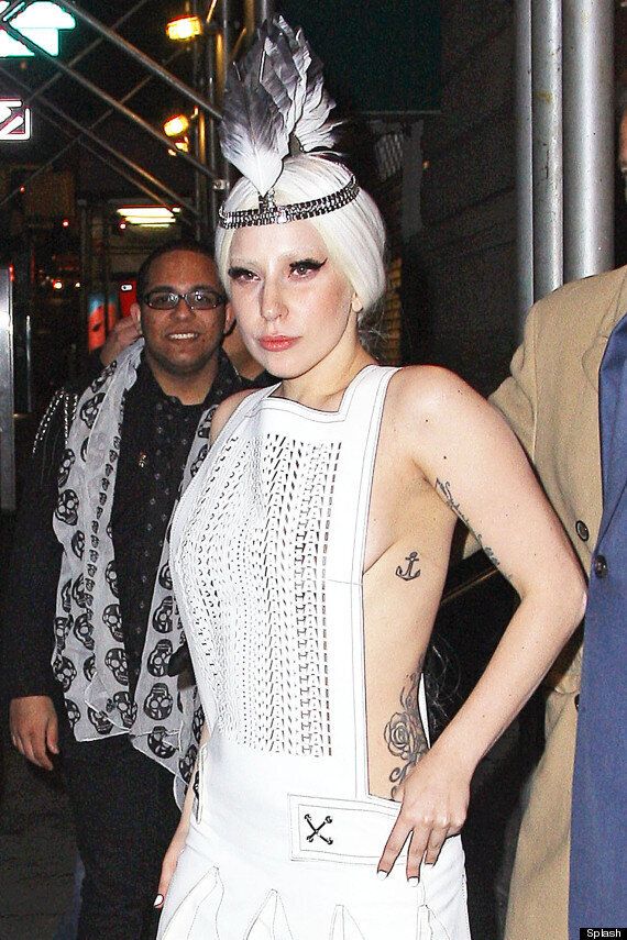 Lady Gaga Flashes Her Boobs In See-Through Dress As She Takes A