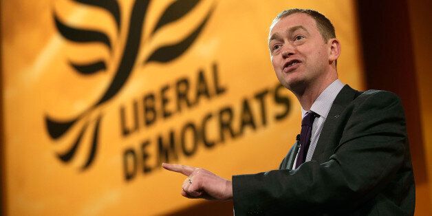 BRIGHTON, ENGLAND - MARCH 10: Tim Farron, President of the Liberal Democrats makes a speech at the Liberal Democrats Spring Conference on March 10, 2013 in Brighton, England. Deputy Prime Minister Nick Clegg delivered his keynote speech bringing the three day conference to a close. (Photo by Matthew Lloyd/Getty Images)