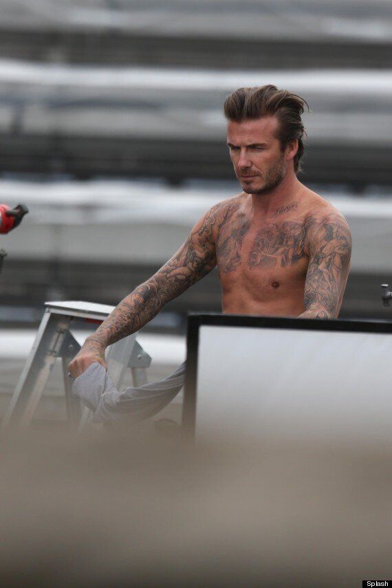 David Beckham Strips Down And Runs Across Rooftops As He Films New Handm Advert Pictures