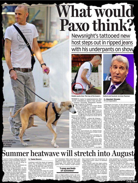 Daily Mail Goes To Extraordinary Lengths To Put Evan Davis' Pants On Page 3  | HuffPost UK News