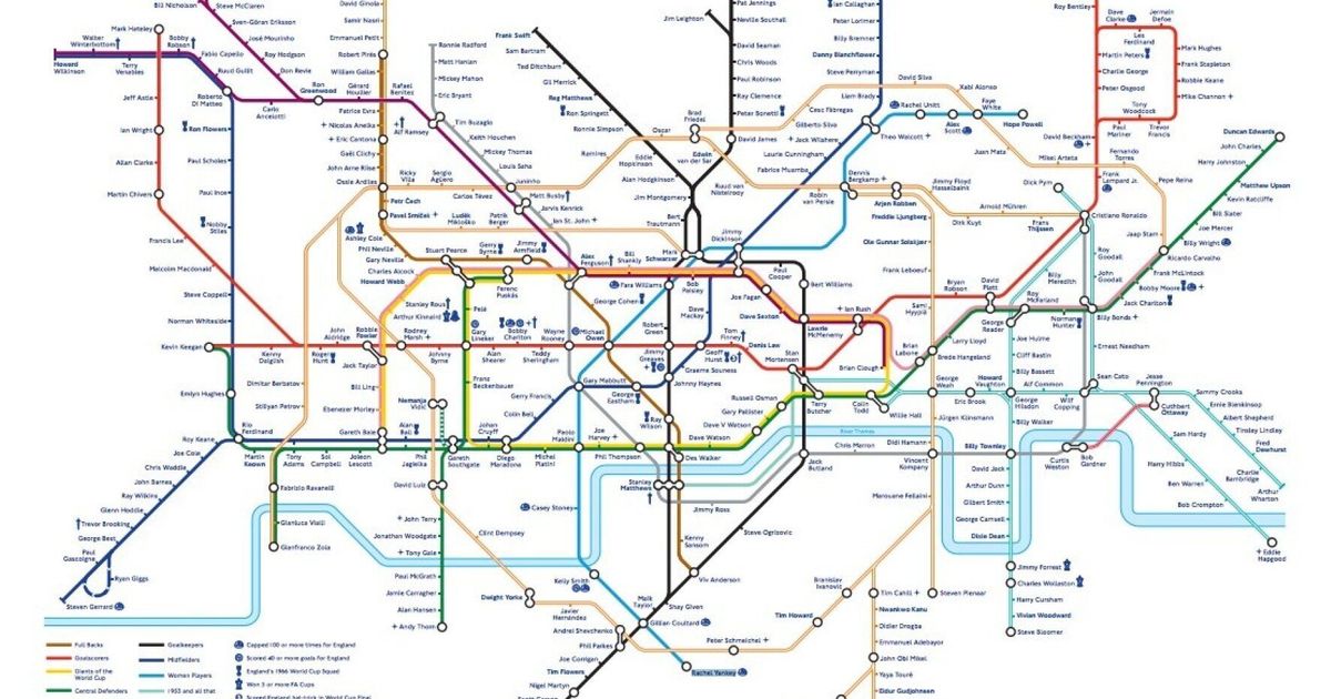 David Beckham And Cristiano Ronaldo Feature In FA's Tube Map (PICTURE ...