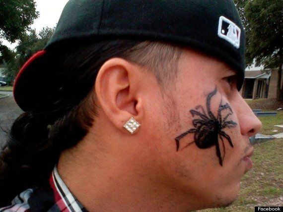 Eric Rico Ortiz, Man Terrified Of Spiders, Gets Giant Spider Tattoo On His  Face | HuffPost UK News