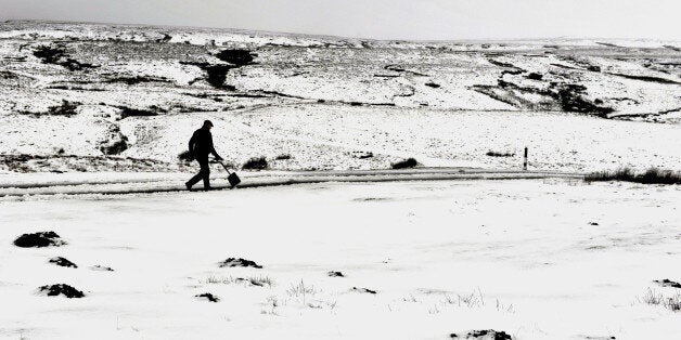 Snow and ice made getting around difficult on the Buttertubs Pass between Wharfedale and Swaledale as bad weather continues to affect many parts of the UK.