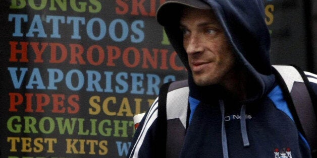 A man visits a legal high shop in Dublin, Ireland