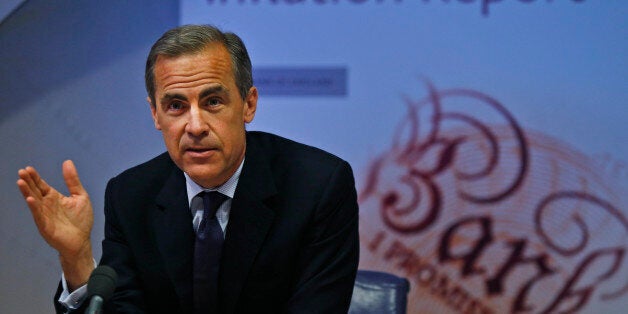 Governor of the Bank of England Mark Carney during a news conference to present the UK Quarterly Inflation Report, in central London where he upgraded the UK growth forecast for next year and said the Bank expects unemployment to fall more quickly than previously thought.