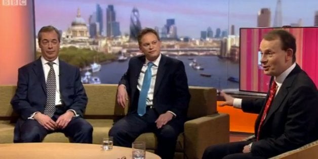 Grant Shapps and Nigel Farage face-off