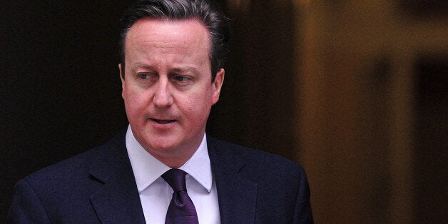 British Prime Minister David Cameron outside 10 Downing Street in central London, on February 27, 2014. AFP PHOTO / CARL COURT (Photo credit should read CARL COURT/AFP/Getty Images)