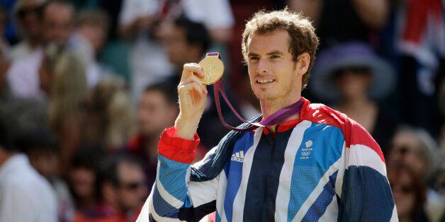 2012 SUMMER OLYMPICS -- Tennis Finals -- Pictured: Andy Murray -- (Photo by: Paul Drinkwater/NBC/NBCU Photo Bank via Getty Images)