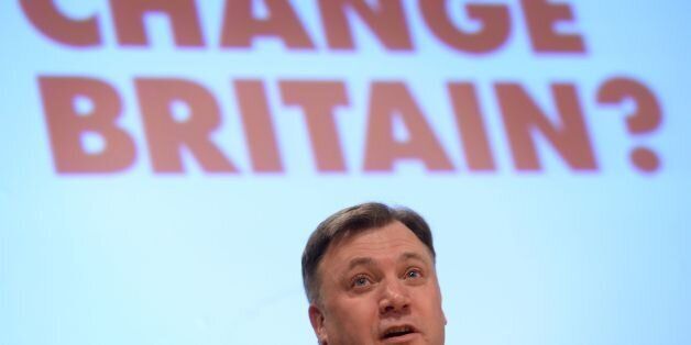 Shadow Chancellor Ed Balls speaking at the Fabian Society annual conference at the Institute of Education, London.