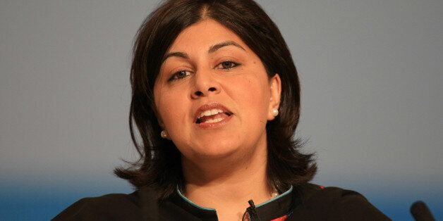 Baroness Warsi speaks during the opening session of the Annual Conservative Party Conference at the International Convention Centre, Birmingham.