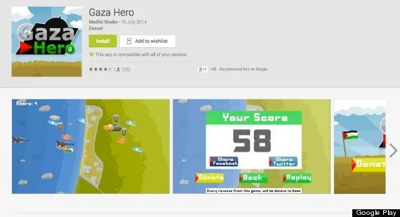 Google Removes 'Bomb Gaza' Game From Play Store