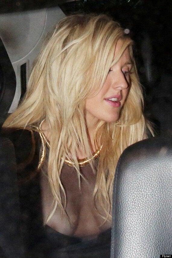 Ellie Goulding Suffers Nip Slip Wardrobe Malfunction As She Leaves