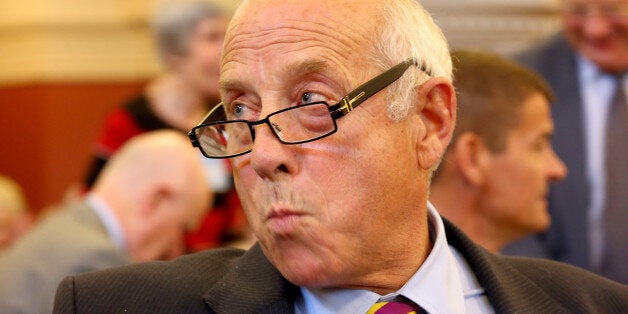 LONDON, ENGLAND - SEPTEMBER 20: Godfrey Bloom MEP sits in the audience before addressing delegates during the UKIP annual conference on September 20, 2013 in London, England. Members of the United kingdom Independent Party have gathered at Central Hall, Westminster, for their annual conference. Party Leader Nigel Farage in his keynote speach earlier said, that the party will come first in next year's European elections, saying it is 'growing up' after success in local elections. (Photo by Chr