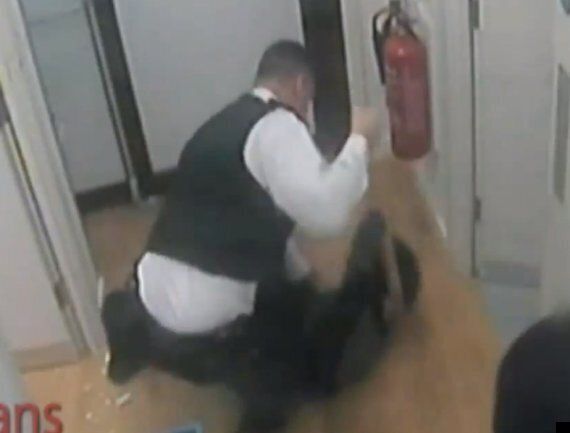 Policeman Punches Woman In The Face In Dramatic Cctv Footage Video