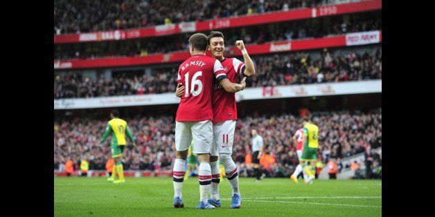 Özil scored twice for Arsenal