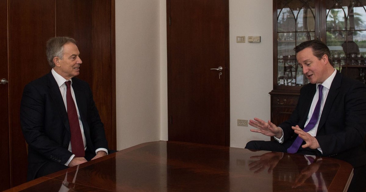 Tony Blair Meets David Cameron In Israel To Discuss Middle East Peace