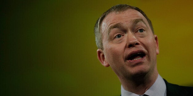 BRIGHTON, ENGLAND - MARCH 10: Tim Farron, President of the Liberal Democrats makes a speech at the Liberal Democrats Spring Conference on March 10, 2013 in Brighton, England. Deputy Prime Minister Nick Clegg delivered his keynote speech bringing the three day conference to a close. (Photo by Matthew Lloyd/Getty Images)