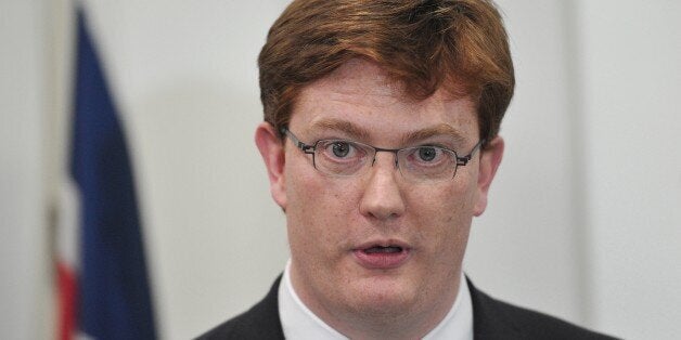 British Liberal Democrat Chief Secretary to the Treasury, Danny Alexander, speaks during a press conference by the Centre for British Influence, the cross-party umbrella campaign to keep Britain in Europe, in London on January 30, 2013. Rival politicians launched a group to campaign for Britain to stay in the EU after Prime Minister David Cameron said he planned to hold a referendum on membership. Cabinet ministers Kenneth Clarke and Danny Alexander along with former minister Peter Mandelson w