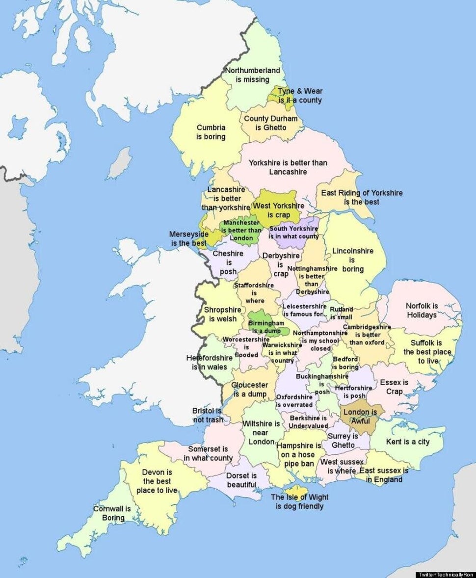 England Map Counties England Map Counties