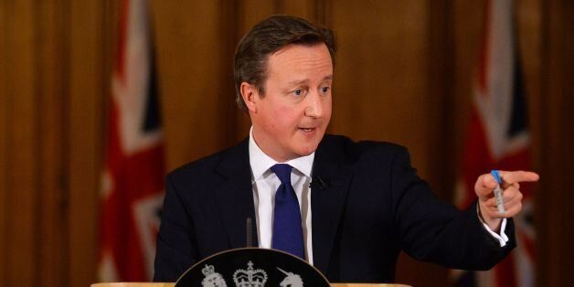 Prime Minister David Cameron addresses the media during a press conference in 10 Downing Street, London, where he promised that "money is no object" in providing relief to communities affected by floods, as he warned that the country faces "a long haul" to recover from the devastation of recent weeks.