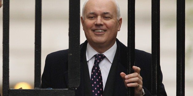 LONDON, ENGLAND - MAY 01: Work and Pensions Secretary Iain Duncan Smith arrives in Downing Street for a cabinet meeting on May 1, 2012 in London, England. Today's cabinet meeting will be the last of the parliamentary year before meeting again for the State Opening of Parliament on May 9. (Photo by Dan Kitwood/Getty Images)