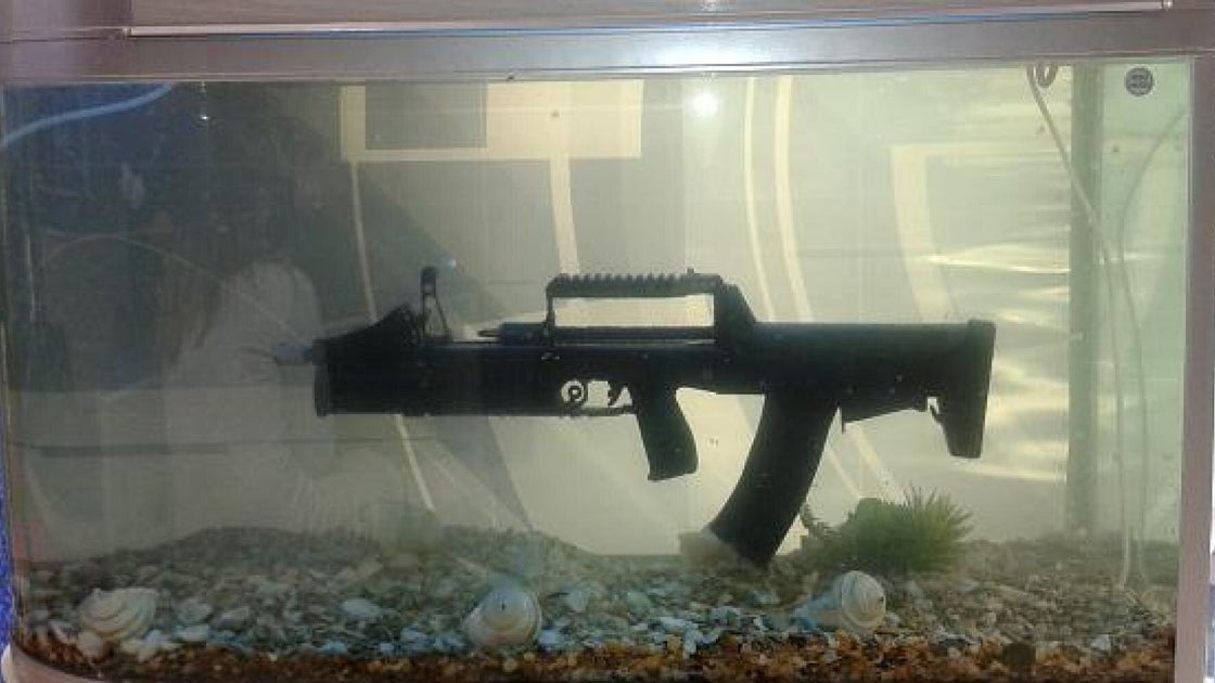 Weaponized Fish underwater machine gun