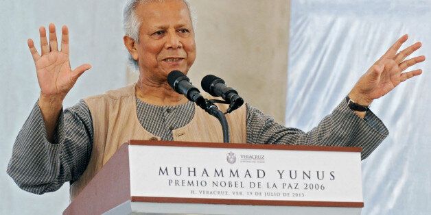 Bangladeshi 2006 Nobel Peace Prize winner and microcredit pioneer Muhammad Yunus