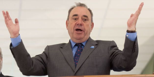 Scotland's First Minister Alex Salmond visits the Scottish Youth Theatre in Glasgow, to meet with the cast of Now's The Hour, a show performed by first-time voters aged 16 and 17 about their attitudes towards the forthcoming Scottish independence referendum.