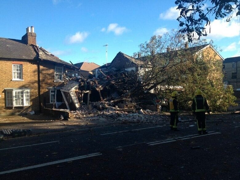 London Fire Brigade @LondonFire A tree collapsed causing a gas main to rupture & led to a possible gas explosion in Hounslow. Crews on scene #ukstorm 