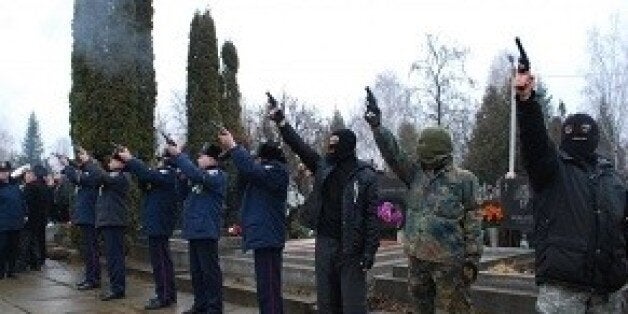 Right Sector, often dubbed neo-Nazis, came to pay their respects at the funeral of a Jewish activist