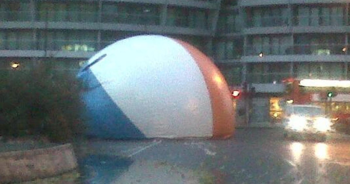 UK Weather: St Jude's Storm Unleashes Giant Beach Ball On London's Old