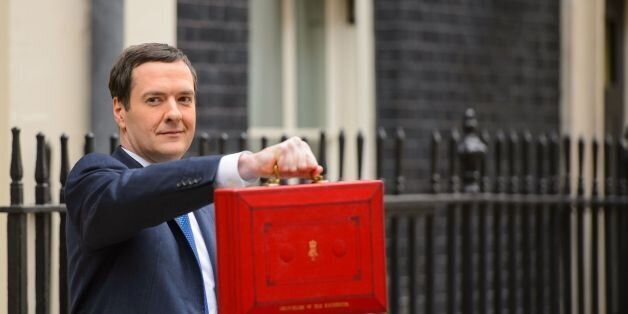 Chancellor of the Exchequer George Osborne outside 11 Downing Street before heading to the House of Commons to deliver his annual Budget statement.