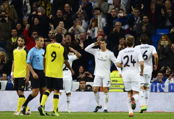 Football GIF: Cristiano Ronaldo Salutes Sepp Blatter With 'Commander' Goal  Celebration vs Sevilla