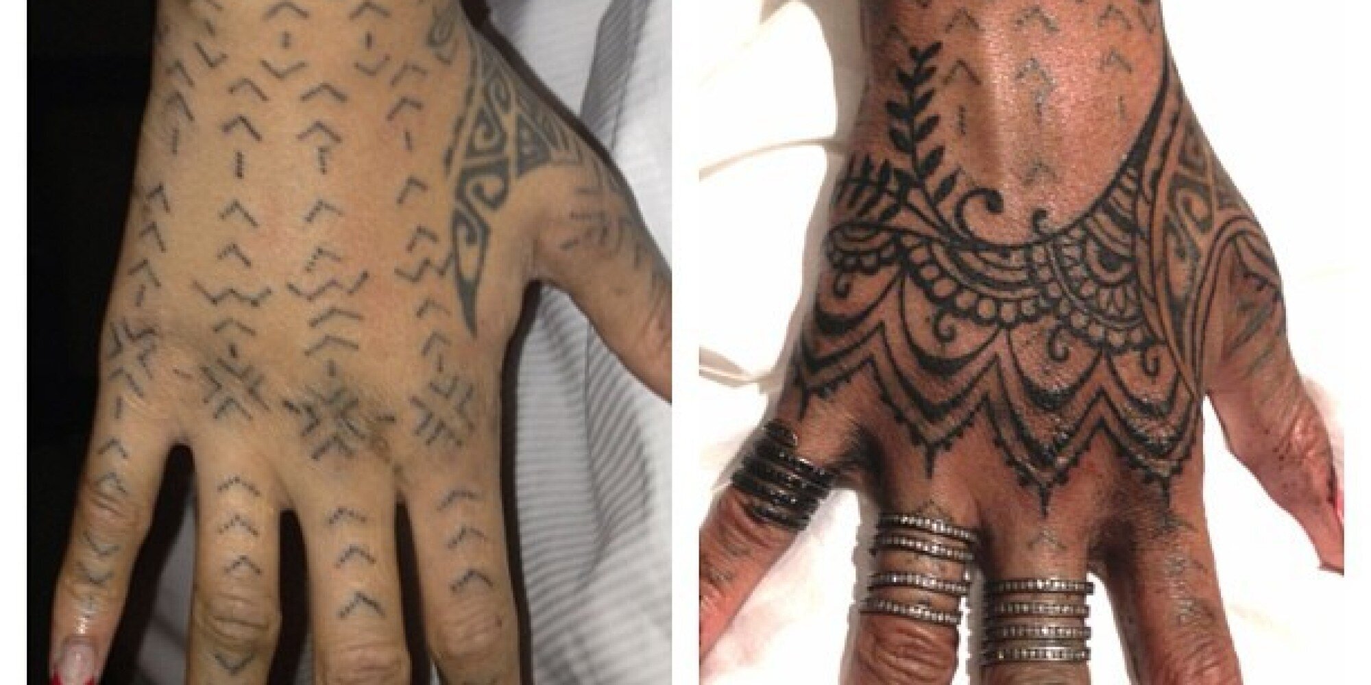 Rihanna Flies Tattoo Artists 1500 Miles To Cover Up Tribal Hand Inking  PICTURES  HuffPost UK Entertainment
