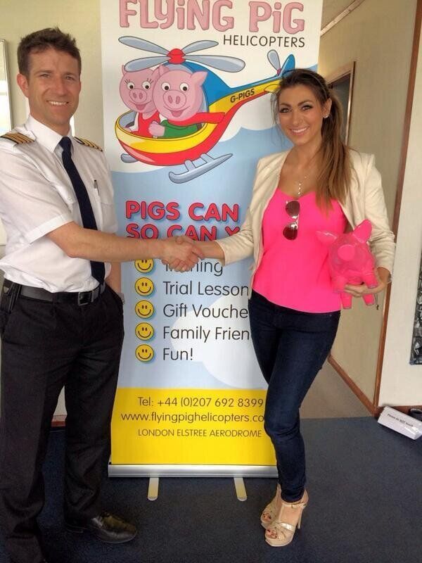 Luisa Zissman takes helicopter lessons
