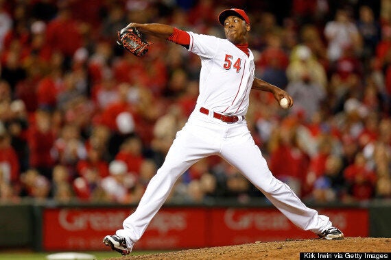 Aroldis Chapman hit in face, Hospitalized 